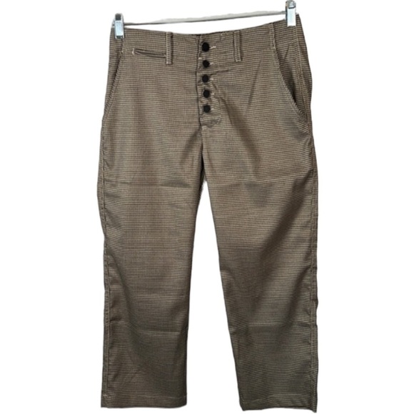 Free People x Sandrine Rose Academia Houndstooth Gun Check Print Pants Size S - Picture 1 of 10